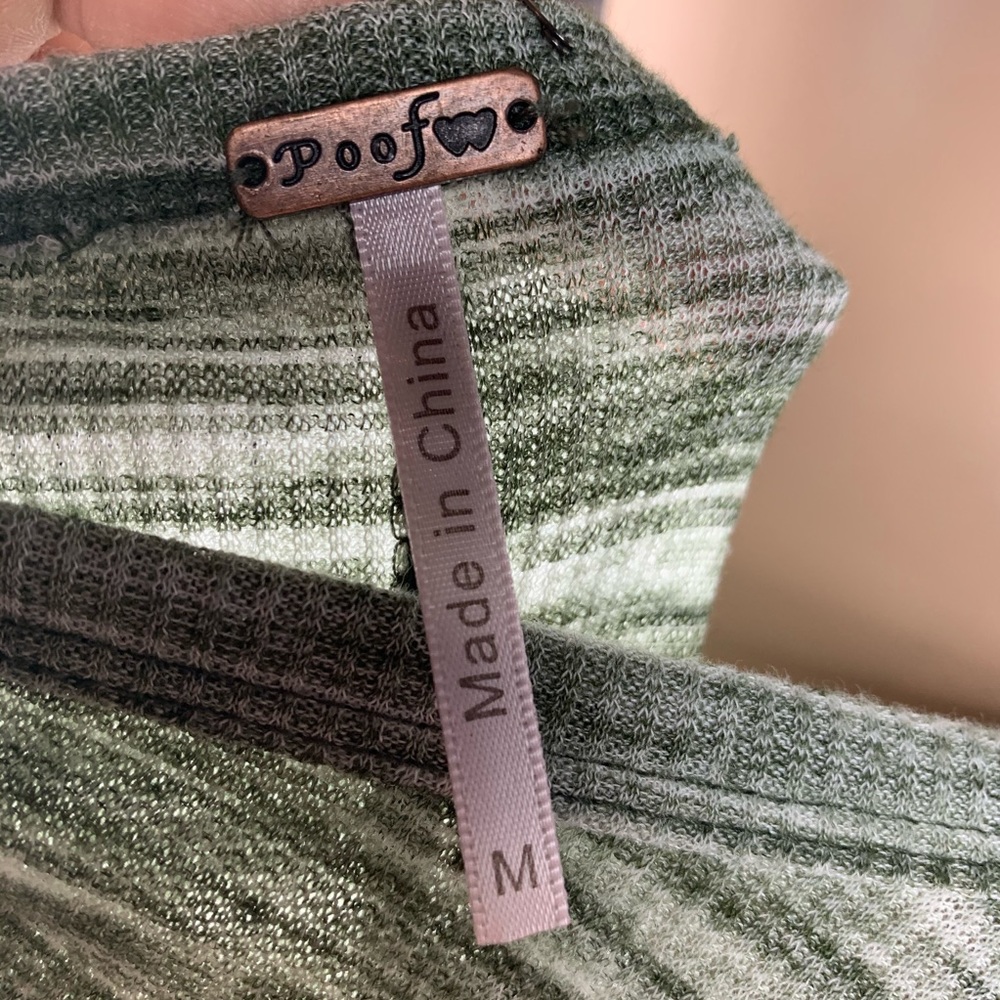 Long Sleeve Green & Gray Oversized Tunic - Picture 6 of 7